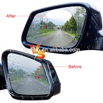 Rainproof film in screen anti fog film for car mirror